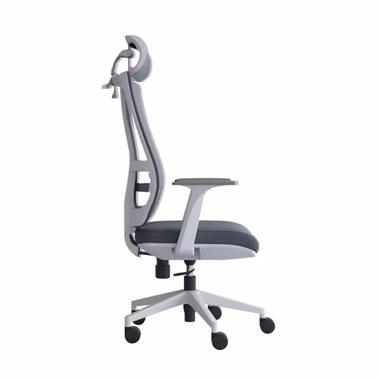 Silla reclinable ergonómica barata de tela de malla completa con reposacabezas